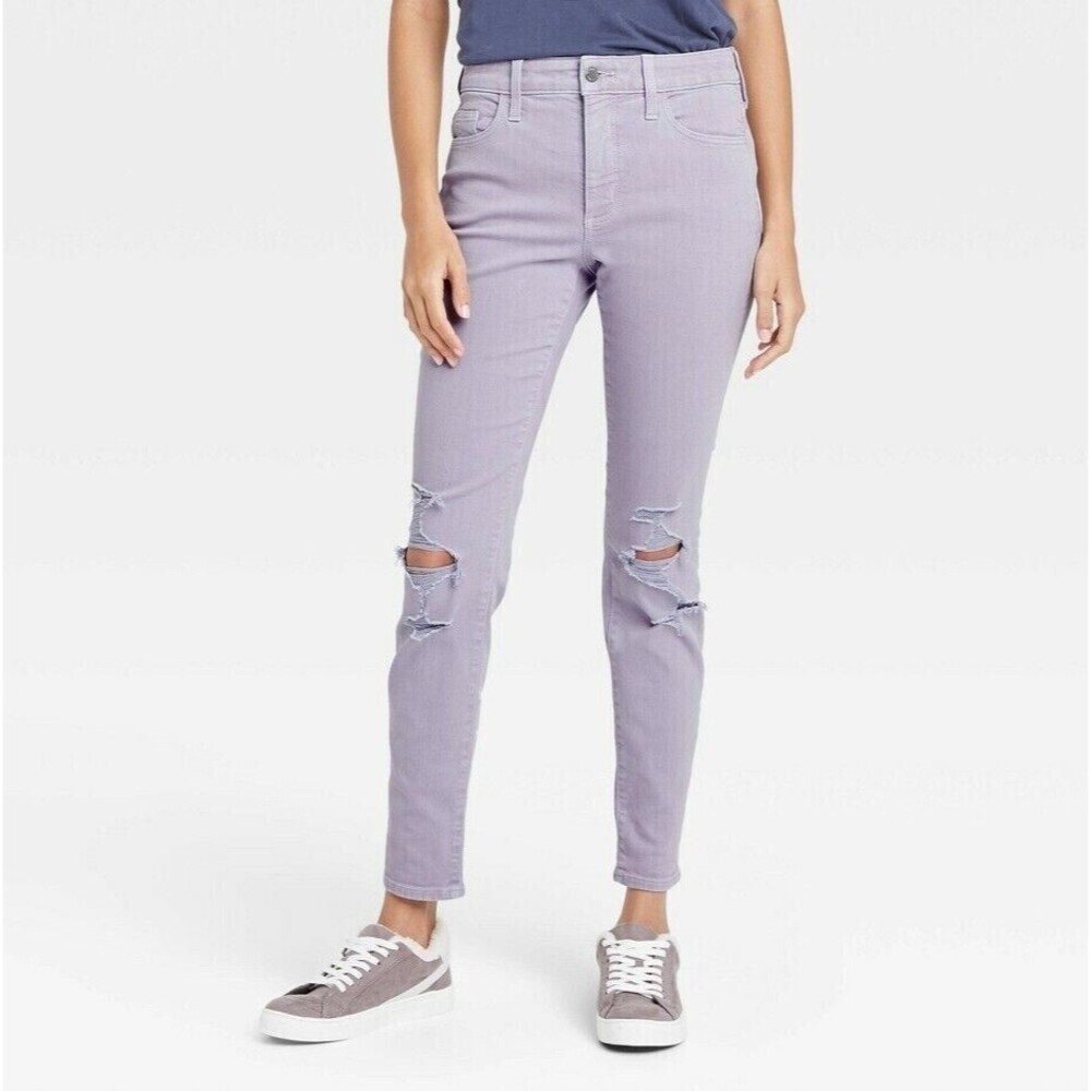 High Rise Skinny Stretch Ankle Jeans Universal Thread Lilac 12 / 31 R Purple